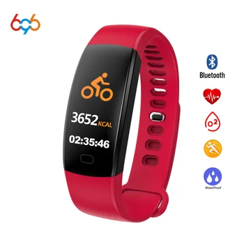 

696 F64HR Heart rate Smart band IP68 Waterproof Color screen Blood pressure oxygen Fitness tracker smart bracelet GPS watch