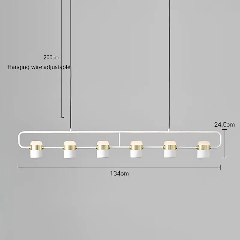 Современный Железный подвесной светильник s вращающийся подвесной светильник для спальни и кухни, подвесной светильник s Лофт-бар, подвесная Подвесная лампа - Цвет корпуса: 134cmx24.5cmWhite