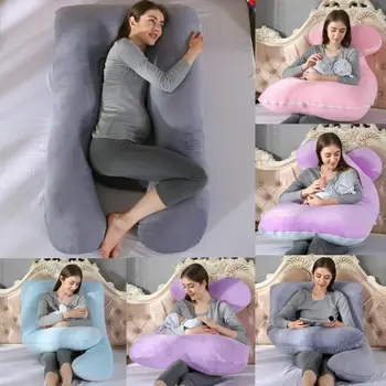 

Comfort U Shaped Pillow Full Body Maternity Pregnancy Removable And Washable Cotton Pillow For Multifunctional Pregnant Women