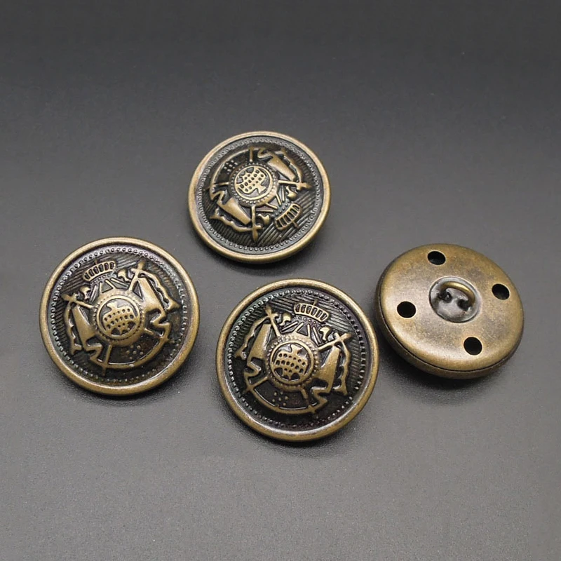 

10pcs Vintage Copper Button for Men, Silver Coat Button, DIY Sewing Clothing Accessories, Fashion Jacket, Metal Button