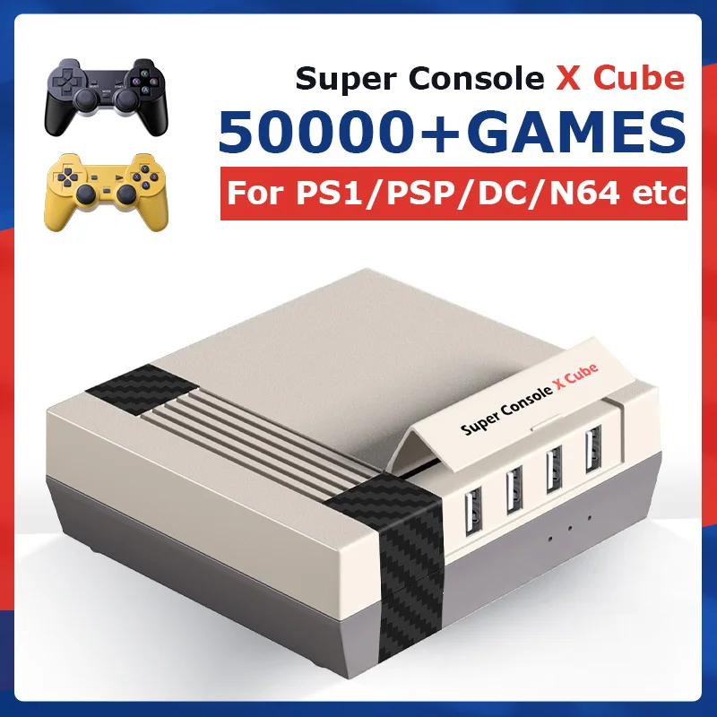 Супер консоль X Cube Ретро электронная игровая подходит для PS1/PSP/DC/N64 встроенные 50000 +