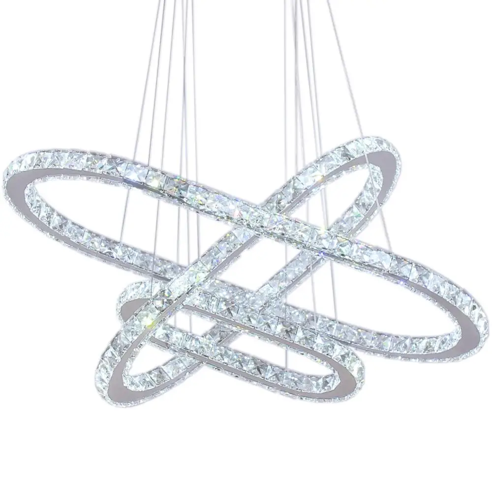 Modern crystal chandelier Ring Lustre Crystal Chandelier Led Lighting Ceiling Chandeliers Lights Lamparas Suspension Lampen