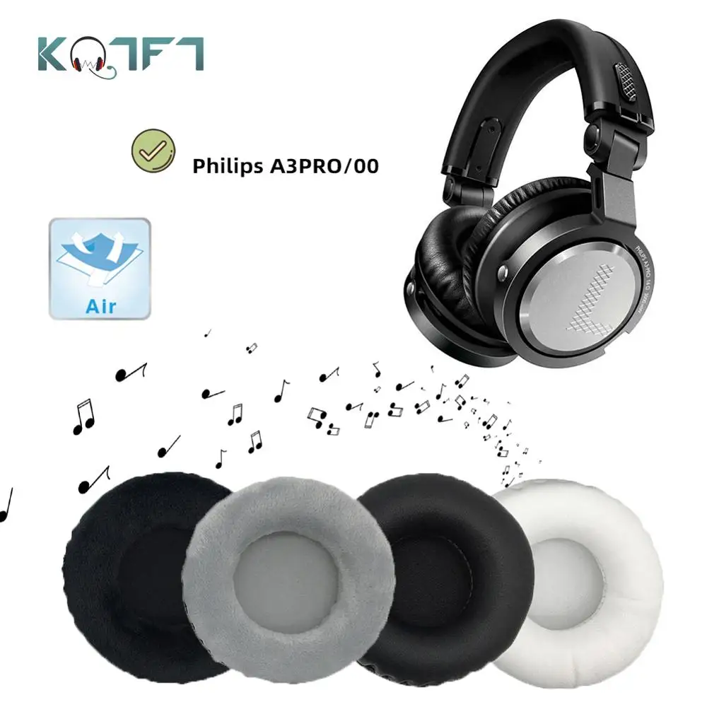 KQTFT 1 Pair of Replacement Ear Pads for Philips A3PRO A3PRO/00 A3-PRO  Headset EarPads Earmuff Cover Cushion Cups