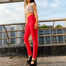 

Melody Autumn Winter High Waist Leggings Women Zipper Fly Push Up Sexy Jeggings mujer Red Work out Leggings leginsy damskie