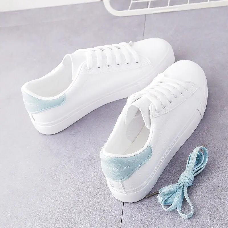 Женская обувь; спортивная обувь на платформе; Женская Студенческая обувь в стиле милитари; обувь для бега; белая обувь; дышащая обувь - Цвет: Небесно-голубой