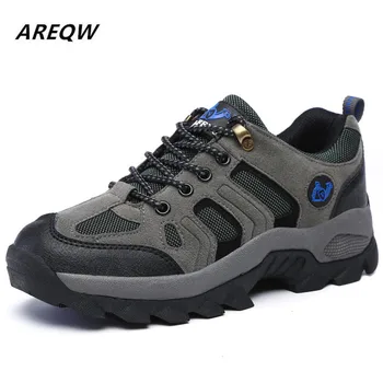 

2019 Men's Comfortable Hiking Shoes Mesh Style Outdoor Waterproof Non-slip Trekking Shoes Sport Sneakers Shoes Men