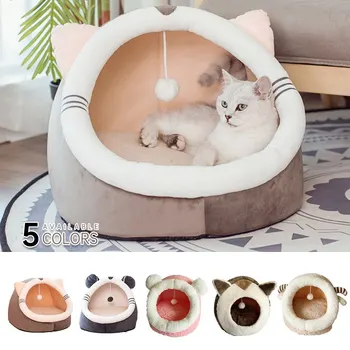 

Warm Comfortable Pet Bed Dog Cat Bed House Winter Sleeping Bag Portable Indoor Nested Closed Foldable1