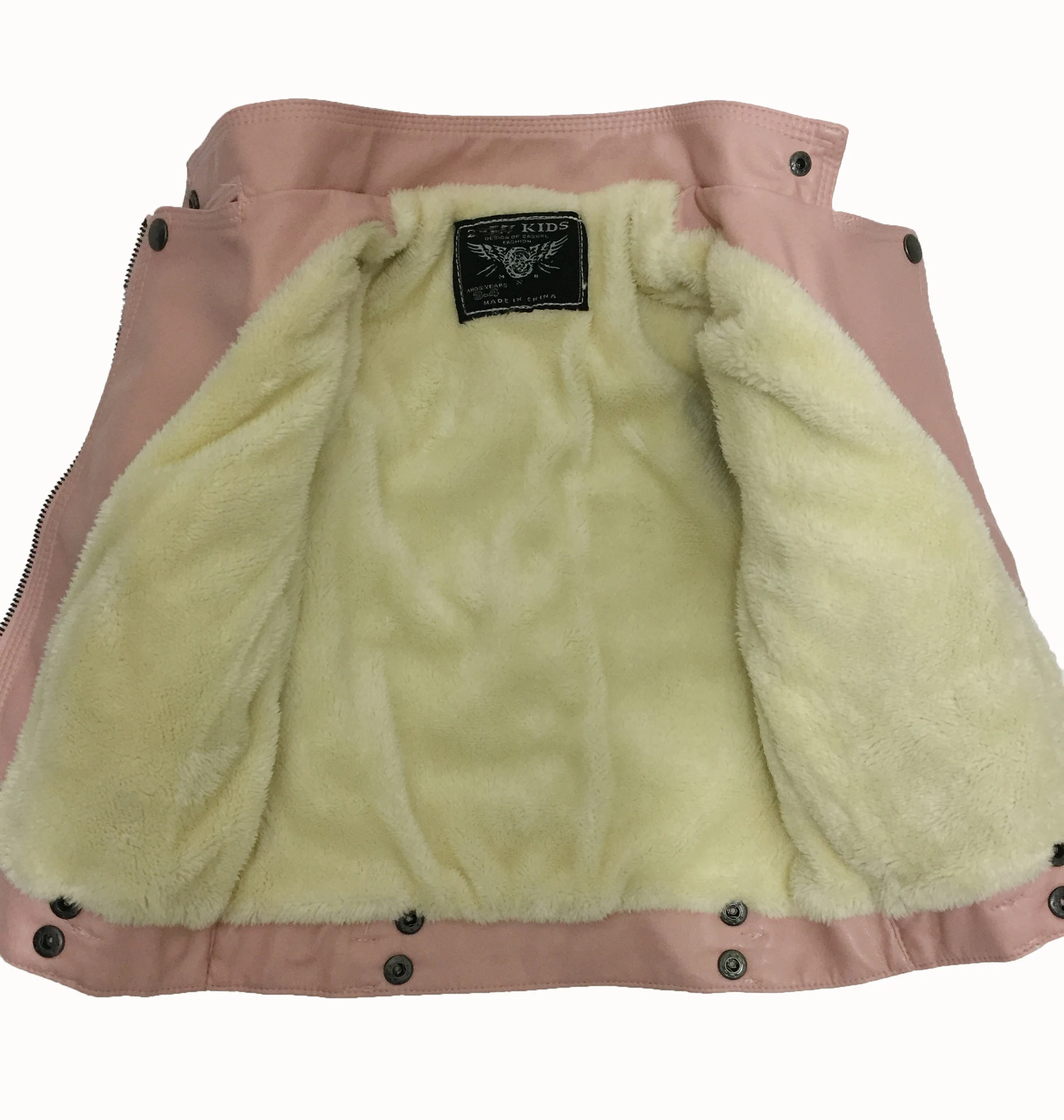 Girls Leather Jackets New Children's Autumn Winter Plus Velvet Coats Korean Kids Pu Leather Collar Zipper Fashion Coats