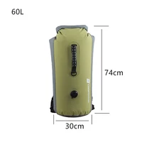 Professional PVC 25/60L Waterproof Bag Inflatable Backpack Snorkeling Rafting Drifting Diving Dry Bag Swimming Bucket 2