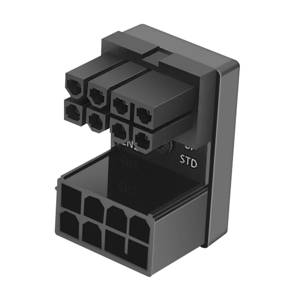 Power Adapter ATX 8Pin 6Pin Female to 8Pin 6Pin Male 180 Degree Angled Power Adapter for Desktop Graphics Video Card GPU