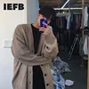 IEFB / Men's Wear Knitted Sweater Loose V-neck Single-breasted Solid Color Knitted Cardigan Coat 2022 Spring Autumn New 9Y3266 ► Photo 1/6