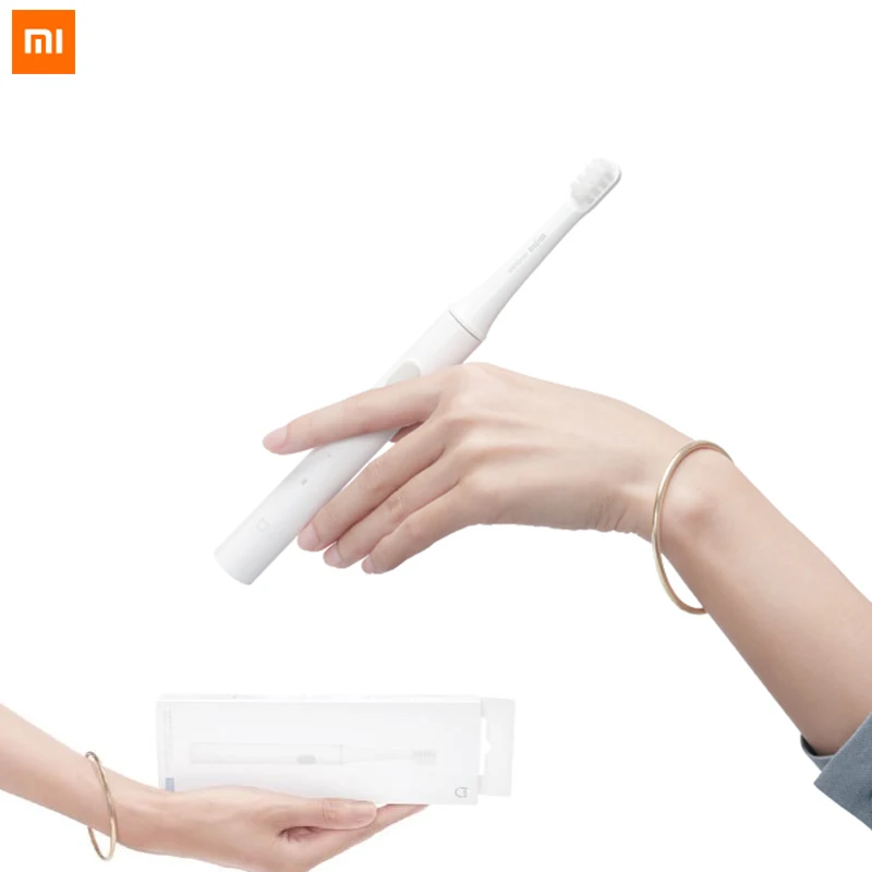 Для спортивной камеры Xiao mi jia T100 mi Smart Электрический Зубная щётка с 30-ти дневной последние машины 46 г двухскоростной режим очистки для Семья лучший подарок
