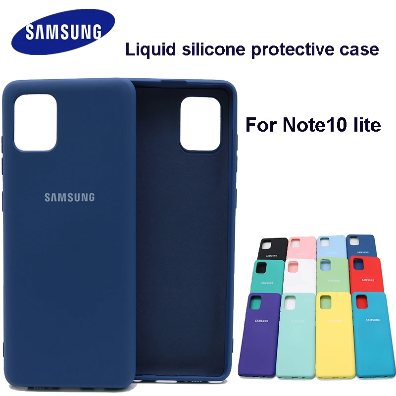 For Samsung Galaxy Note 10 Lite Liquid Silicone Cover Protective Silky Soft-Touch Shell For samsung Note10 lite molle phone pouch