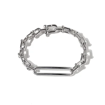 

Classic Lock Style Bangle And Gold Color Bracelets Set For Women And Men Gift (DJ1401)
