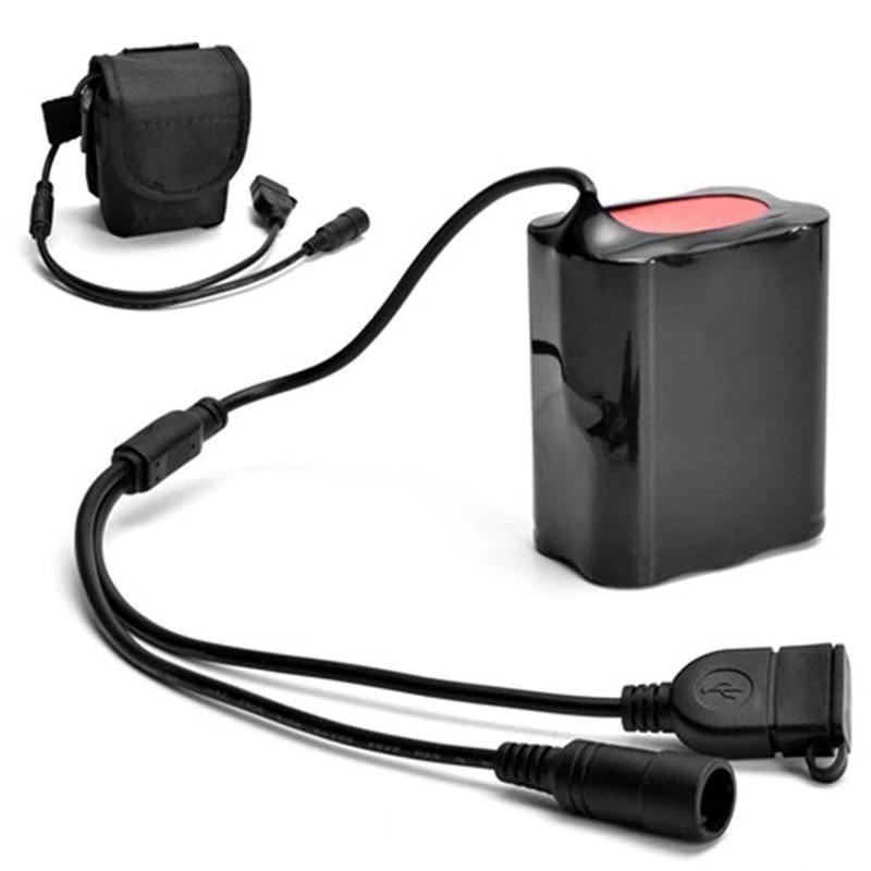 ABUO-8.4V Перезаряжаемый Usb аккумулятор 9000 мАч 6X18650 для велосипеда, светильник для велосипеда, аксессуары для активного отдыха на велосипеде и пеших прогулок