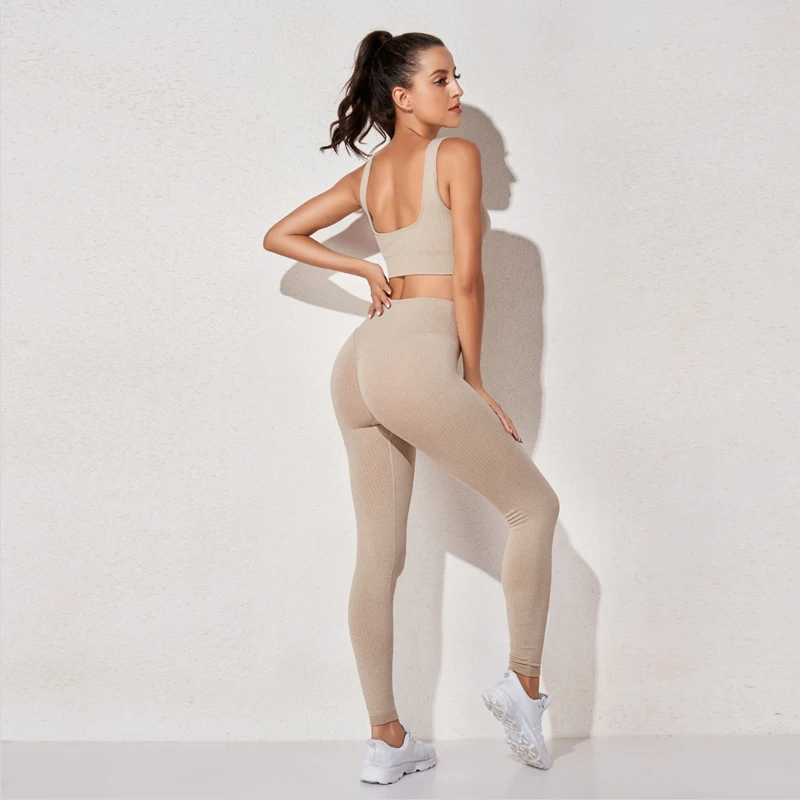 Women's Sportswear Fitness Yoga Sets High Waist Sports Leggings Sports Bra Gym Clothing Workout Set Sport Suit