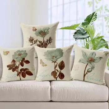 

Vintage Flower Style Pillow Case Bed Sofa Square Throw Cushion Cover Home Decor