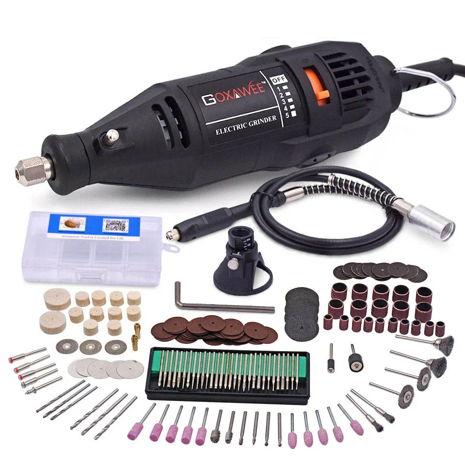 1337-170 Drill 180pc 110 В 220 В электроинструменты электрическая мини дрель шлифовальный станок гравер полировщик с вращающимися инструментами Набор для Dremel 3000 4000 - Цвет: 1337-170 Drill 180pc