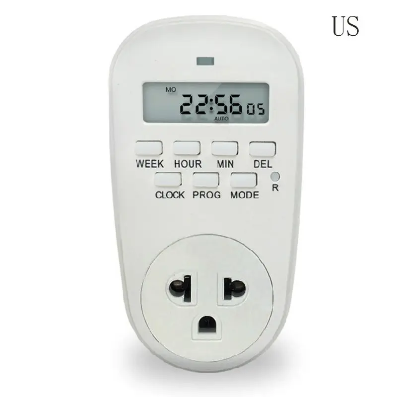 Цифровой Таймер Энергосберегающие часы умная розетка EU/US/UK Plug 448A - Цвет: US