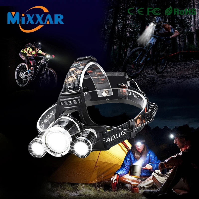 Rechargeale 50000LM 14x XM-L T6 LED Bicycle Bike Head Light Torch Lamp 6x18650 