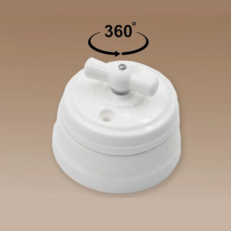 Высокое качество европейский ретро керамический поворотный переключатель 2 4 шестерни настенный светильник переключатель светодиодный светильник переключатель