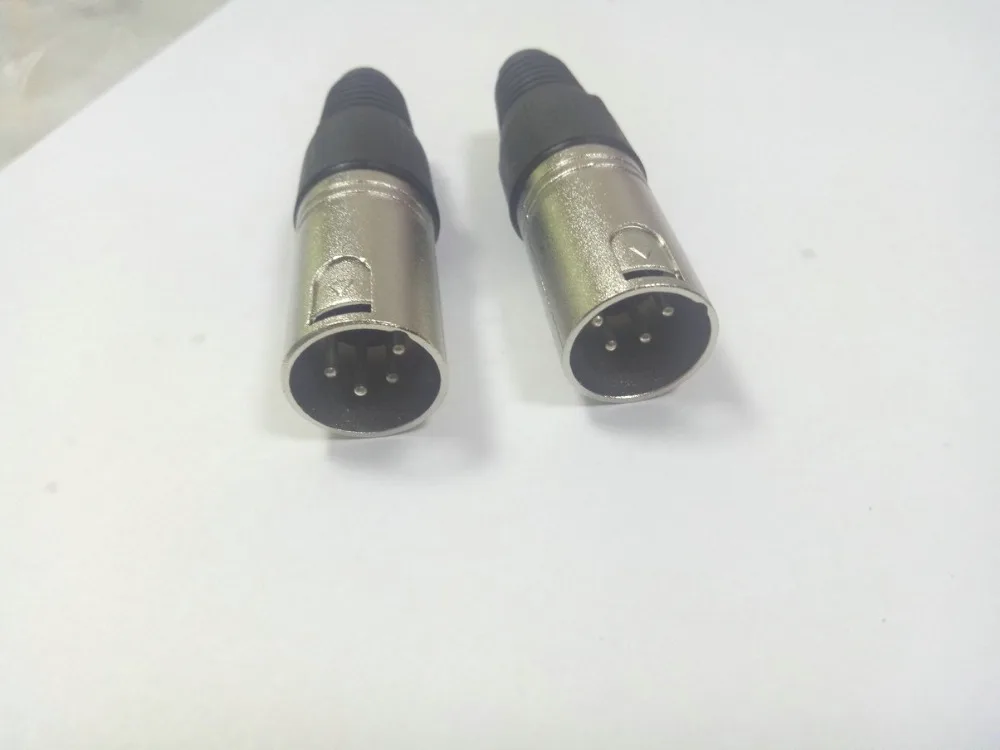 25PCS 4 Pin XLR Male Solder CONNECTOR for Microphone Cable New