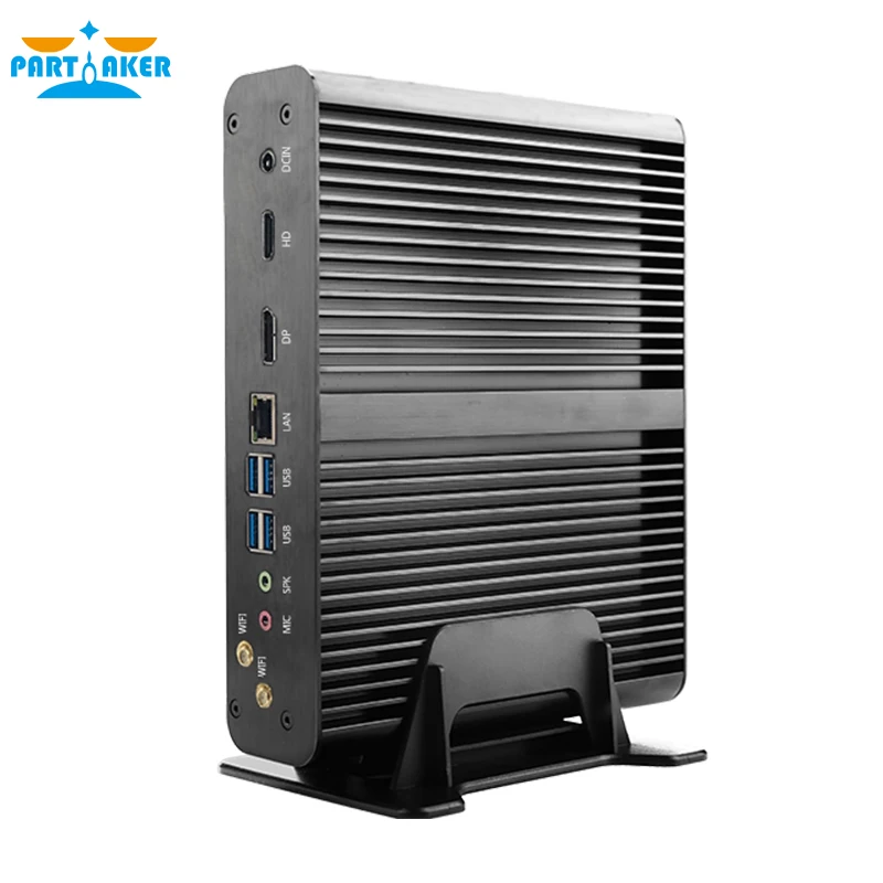 Безвентиляторный мини ПК 2 * DDR4 RAM Core i7 10510U 8550U 8565U M.2 4K UHD Встроенный Wi Fi DP HDMI LAN