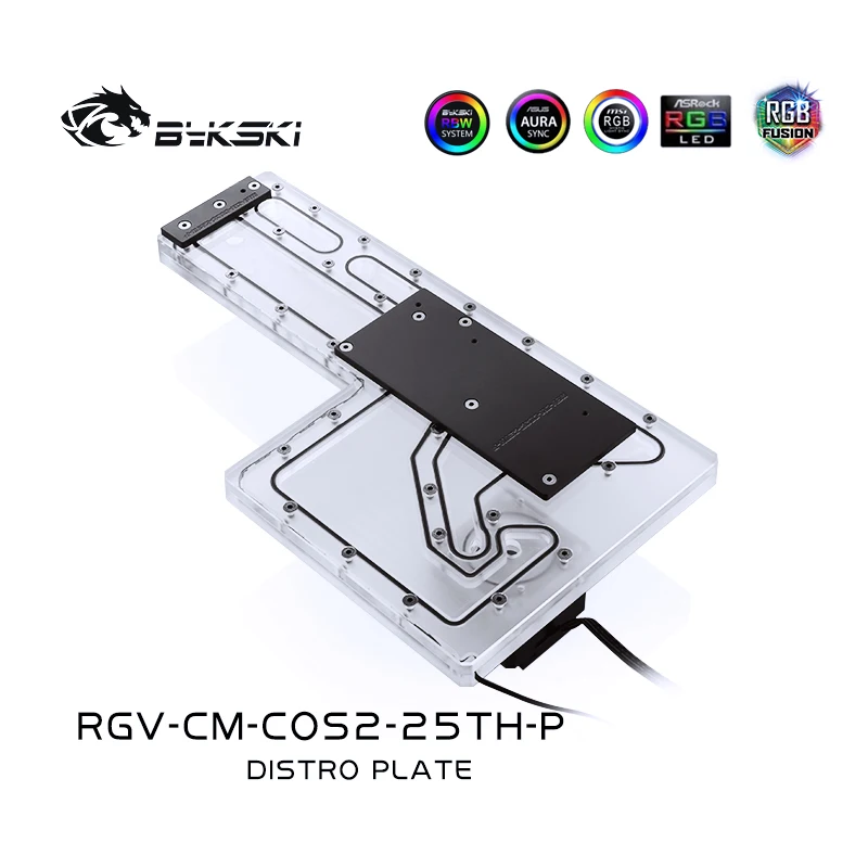 Bykski Acrilico Serbatoio Uso Per Coolermaster Cosmos Case Del Computer Ii/3Pin 5V D-Rgb / Combo Pompa Ddc Freddo Canale Di Acqua Soluzione