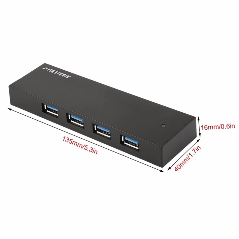 Seatay Usb 3,0 концентратор адаптер с несколькими 4 портами прочный Abs хаб корпуса сплиттер для планшетных ПК рабочего стола