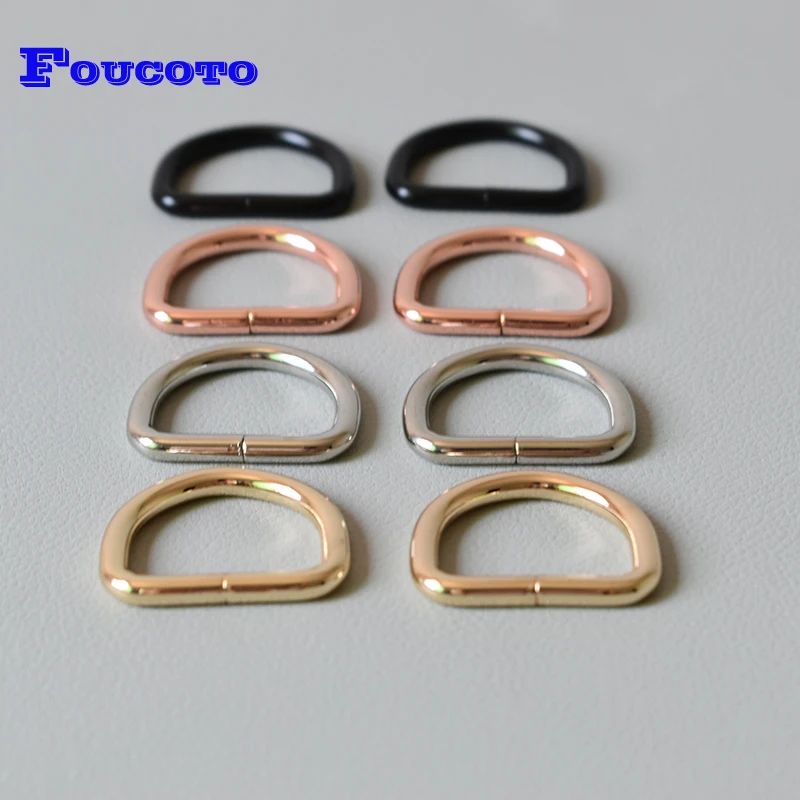 

200 Pcs/Lot 25mm Metal Flat Alloy Dee Ring adjustable buckles Nickle Silver /Black /Golden /Rose Golden