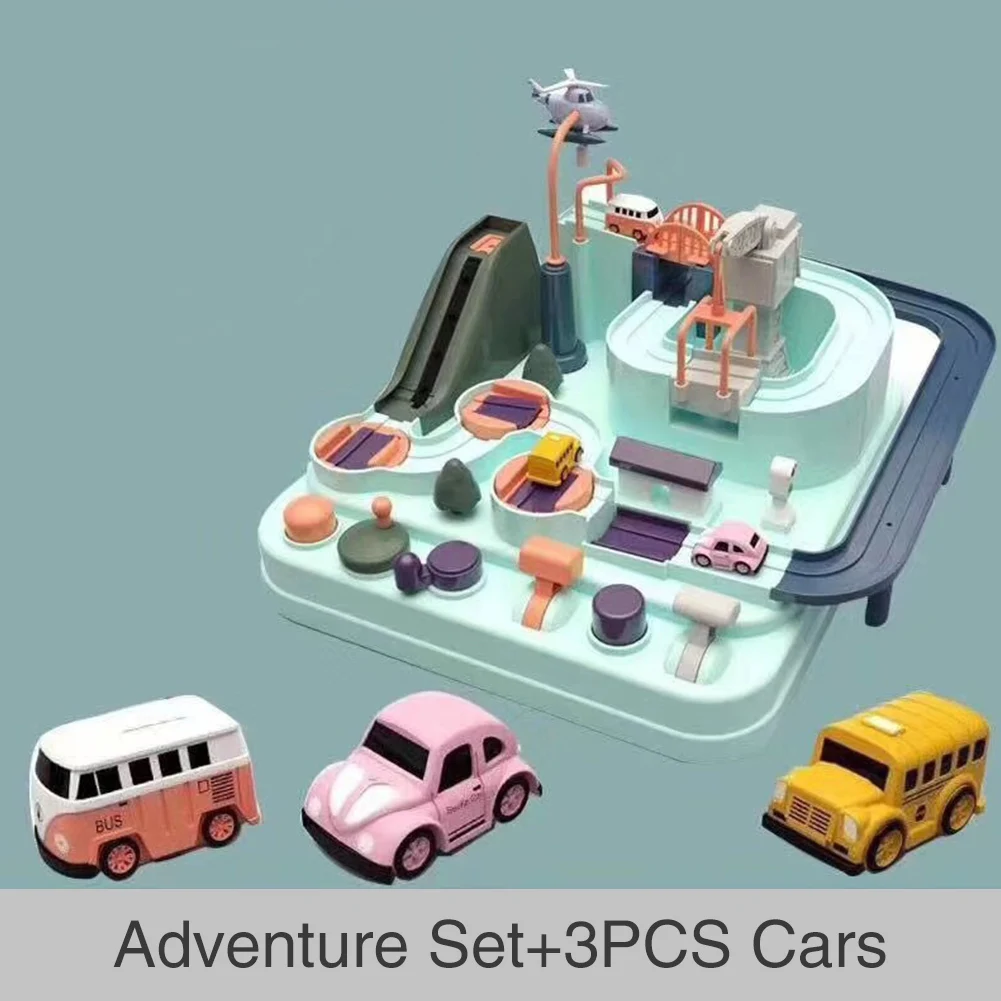 Моделирование манипулятивный спасательный отряд трек интерактивный Макарон цвет настольные игры автомобиль Приключения игрушка ABS подарок учебное руководство