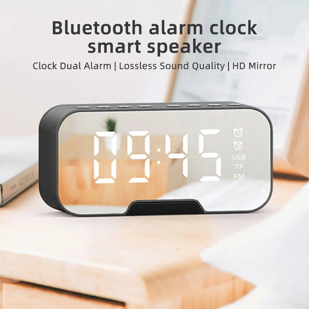 Wireless Bluetooth Audio Home Mini Alarm Clock, Portable Small Speaker