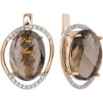 

Aloris earrings with cubic zirconia and red gold