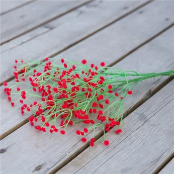 Blossoms Artificial Flowers Babys Breath Gypsophila Fake Flowers DIY Wedding Decoration Home Bouquet Faux Flowers Branch