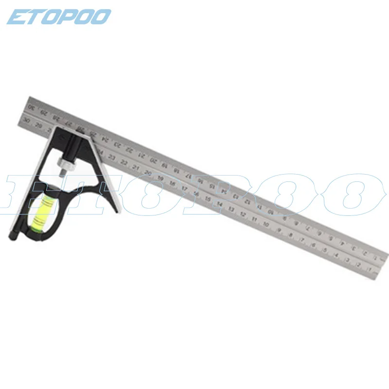 300MM Stainless Steel Multifunctional combination square Horizontal square Square ruler Measuring tools