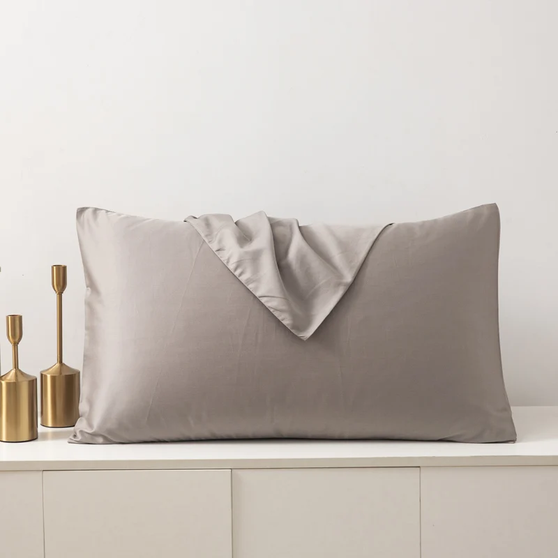 60S High Quality Egyptian Cotton Pillow Case Solid Color Home Hotel Bedding Pillow Cover Brief Style Pillowcase 3