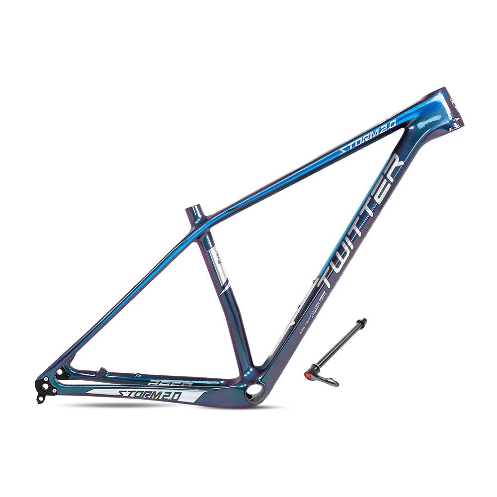27.5 Discolored Blue Твиттер Storm2.0 обесцвечивается через ось 12*142 мм XC Mtb карбоновая рама 27,5 er 29er дисковый тормоз с высоким модулем 18K Топ тяга передний шитер - Цвет: 27.5 Discolored Blue