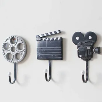 

3pcs Clothing Nostalgic Space Saving Wall Hanger Hook Coat Hat Resin Home Decor Wardrobe Bedroom Movie Equipment Shaped Aisle