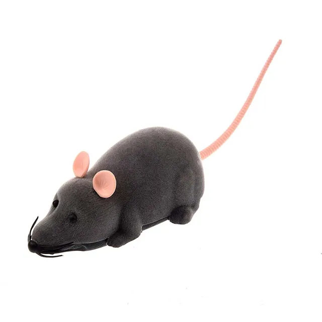 Electronic remote control Adorable Light gray mouse toy for playing with cat pet 4