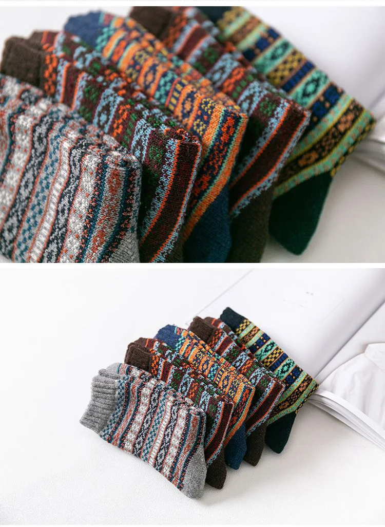 5 Paare/los Hohe Qualität Männer Wolle Socken Herbst Winter Business Verdicken Warme Bequeme Mann Socken Neue Mode Größe EU 38-45 – Detail 2