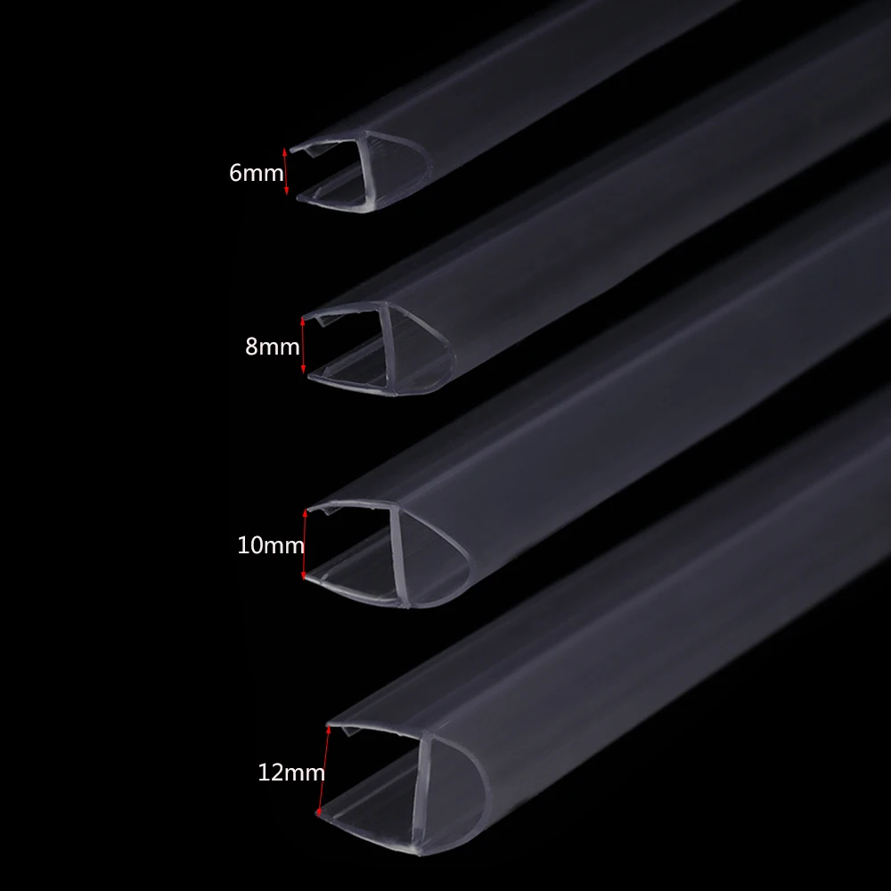 1PC 4-12mm Rubber Sealing Strips Water Baffle Glass Door Weatherstrip Household Bathroom Portable Screen Window Seal door seal strip,sealing strip tape,window seal strip,sealing tape,rubber seal strip,rubber door weatherstripping,door weatherstripping,sealing strip,waterproof tape