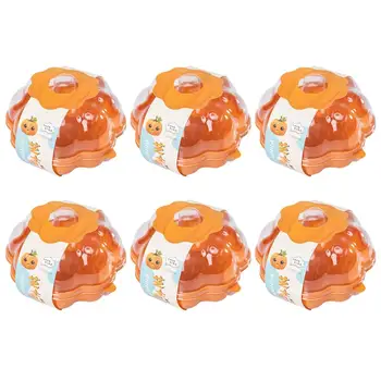 

6Pcs All Saints Halloween Cheese Pumpkin Dessert Pumpkin Shape Food Packing Box Box Packaging Container