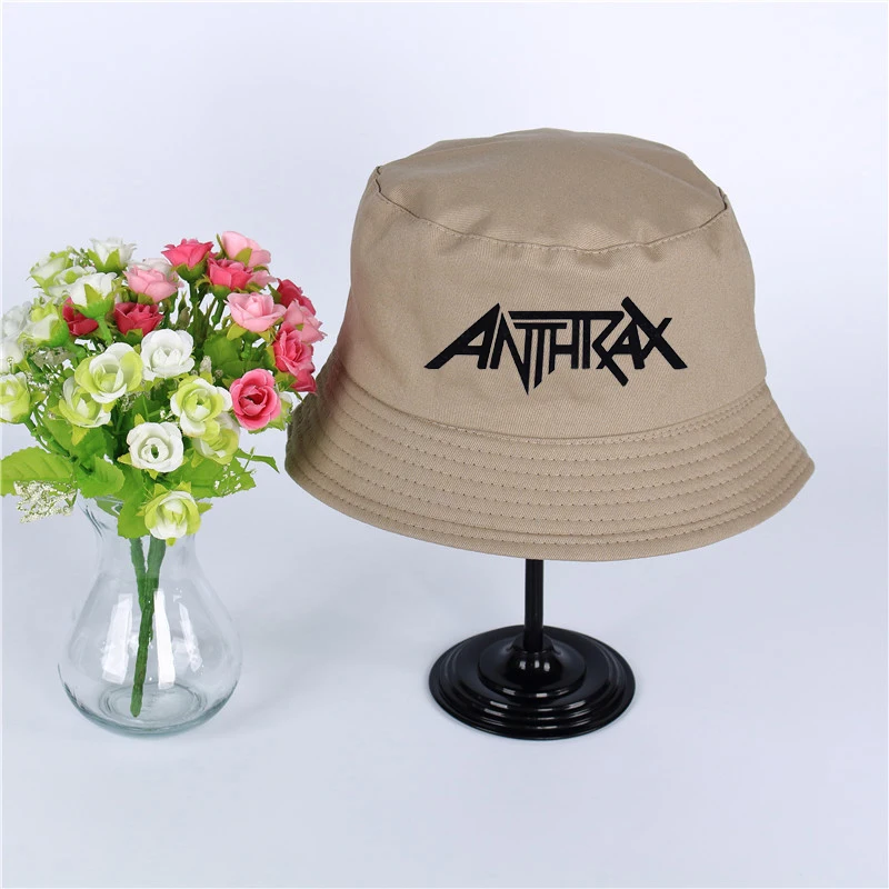 Модная летняя кепка с логотипом Anthrax, женская, мужская Панама, шляпа-Панама Anthrax, плоский солнцезащитный козырек, рыбалка, рыбак, шляпа