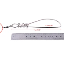 Outdoor Fishing Locks Catch Stringer Snaps Ropes Float Stainless Steel Heavy Duty Sports Tackle Tools
