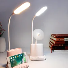 LED Desk Lamp USB Rechargeable Touch Dimming Adjustment Table Lamp for Children Kids Reading Study Bedside Living Room Bedroom