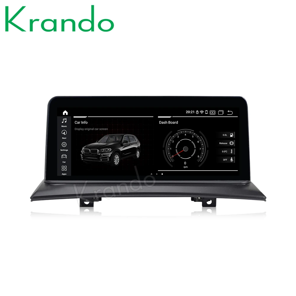 Krando Android Qualcomm 10.0 4G 64G 10.25'' Car Radio for BMW X3 E83 2004-2009 With Idrive Multimedia Player Wireless Carplay