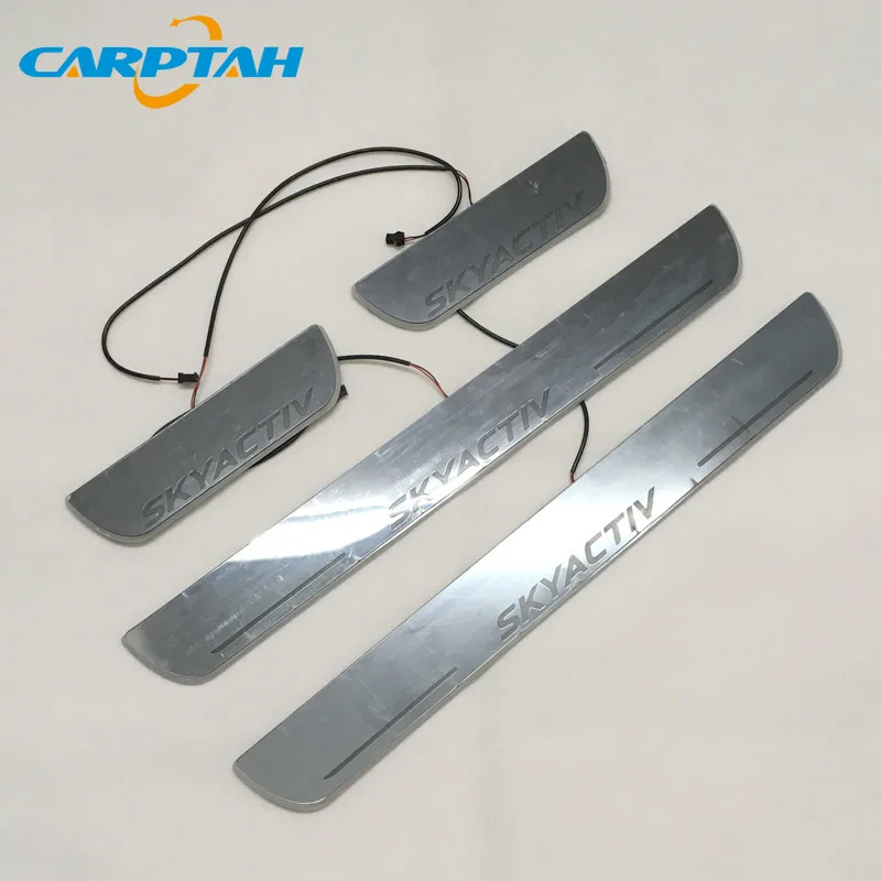 CARPTAH отделка педали автомобиля наружные части светодиодный порог Накладка дорожка динамический стример светильник для Mazda 3 Skyactiv