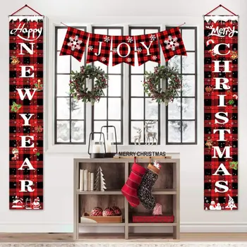 

Christmas Decorations For Home MERRY CHRISTMAS HAPPY NEW YEAR Signs Banners For Indoor Outdoor Front Door Living Room Party