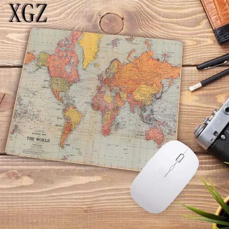  XGZ World Map Gaming Mouse Pad Large Locking Edge Mouse Pad Computer Waterproof Mousepad Game Keybo