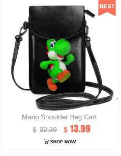 Наплечная Сумка с мультяшным изображением Марио, кожаная сумка Yoshi, трендовая женская сумка с несколькими карманами, женская сумка высокого качества через плечо, уличный мини-кошелек